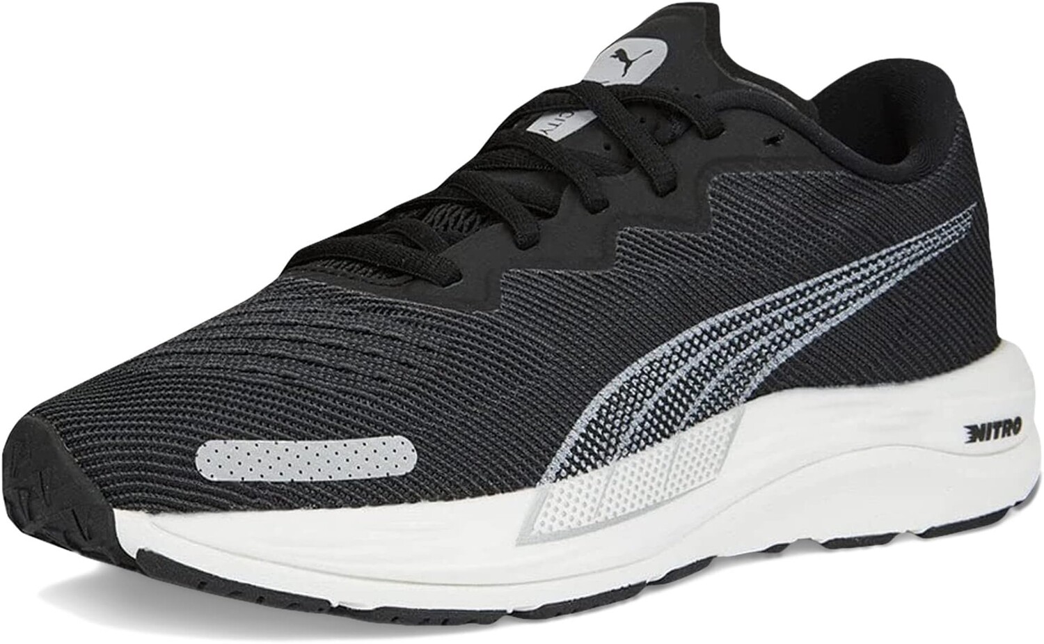 

Кроссовки Velocity Nitro 2 Wide PUMA, цвет Puma Black/Metallic Silver, Черный