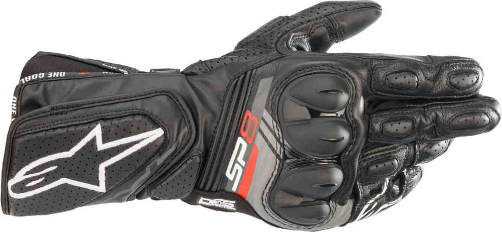 Мотоциклетные перчатки SP-8 V3 Alpinestars, черно-белый мотоциклетные перчатки для верховой езды нескользящие износостойкие тканевые защитные перчатки для езды на велосипеде