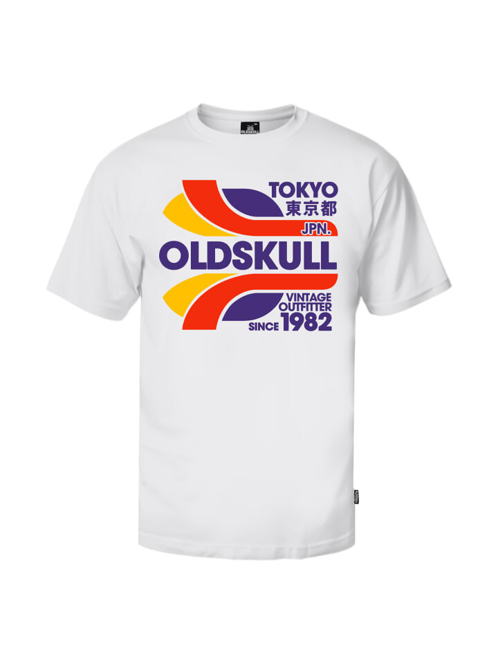 

Футболка OLDSKULL Retro Tokyopolis Vintage Logo Graphic, белый