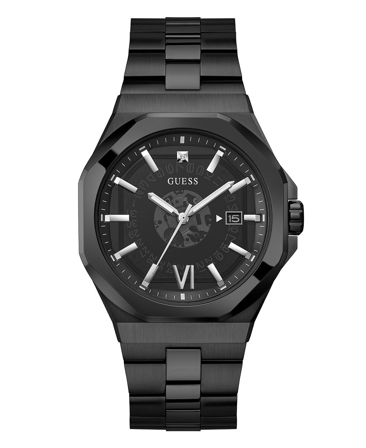 

Мужские аналоговые черные часы из нержавеющей стали, 42 мм GUESS