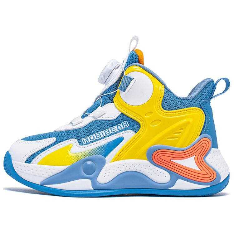 

Кроссовки HOBIBEAR Kids Basketball Shoes Kids Mid-top, цвет Lake blue and yellow