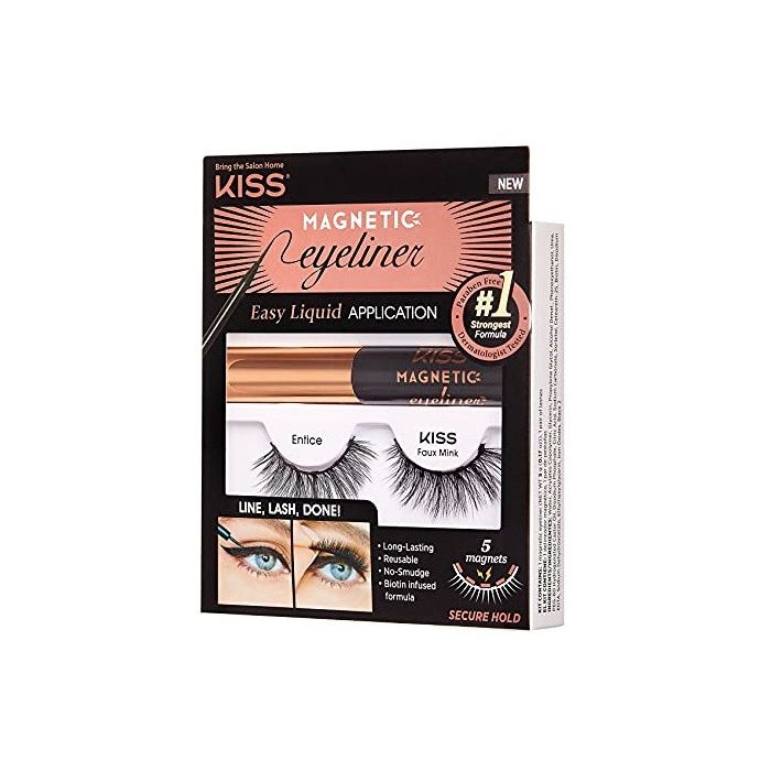Набор косметики Pestañas Postizas Magnetic Eyeliner Eyelash Kit Kiss, 07 Charm магнитные ресницы magnetic eyeliner lash tempt kmel02