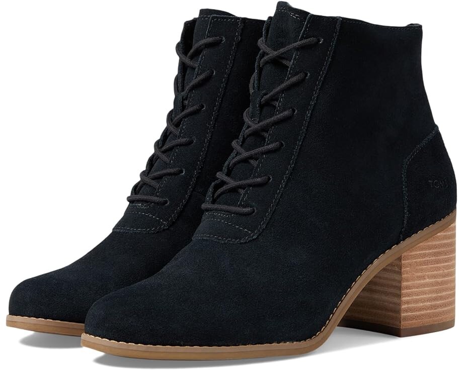 

Ботинки TOMS Evelyn Lace-Up, цвет Black Suede