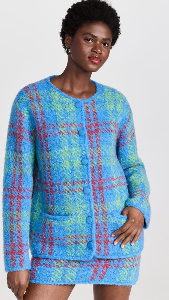 

Кардиган KITRI Pandora Blue Check Boucle Knit, синий