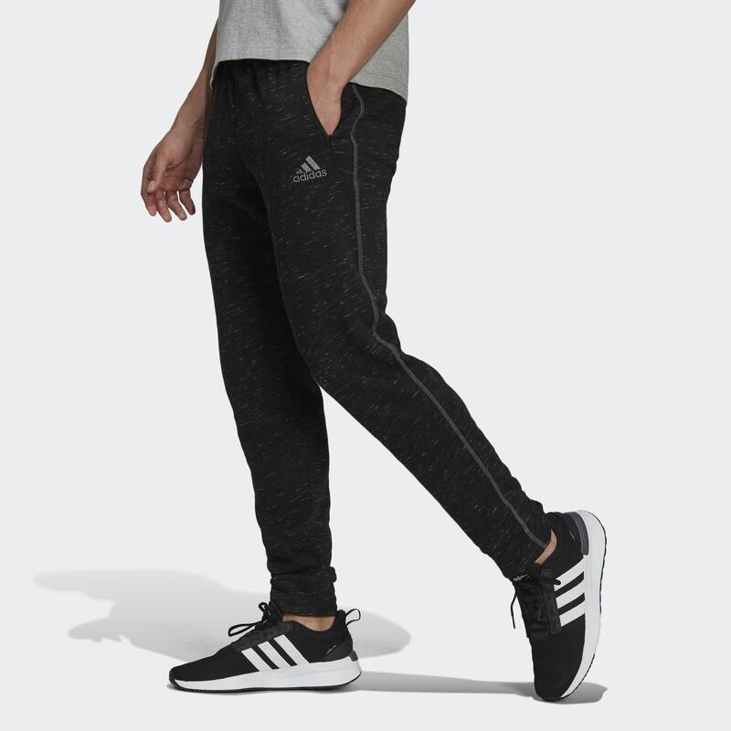 

Меланжевые брюки Essentials ADIDAS, цвет negro