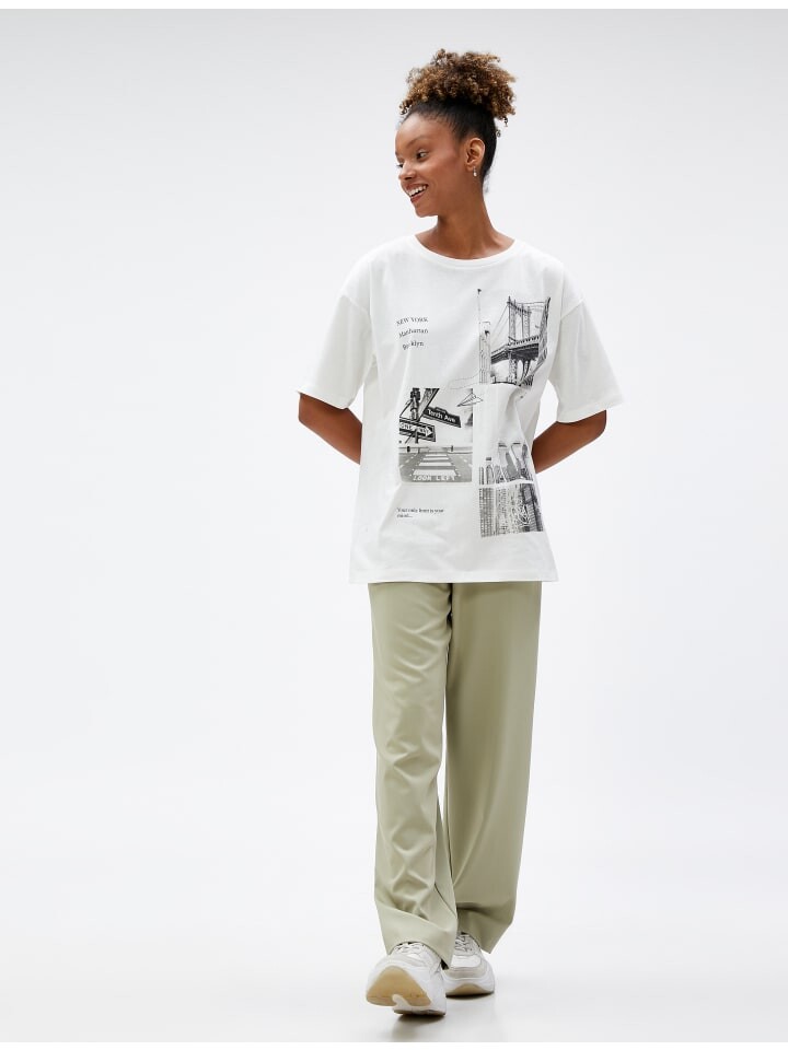 

Футболка KOTON T shirt, экрю