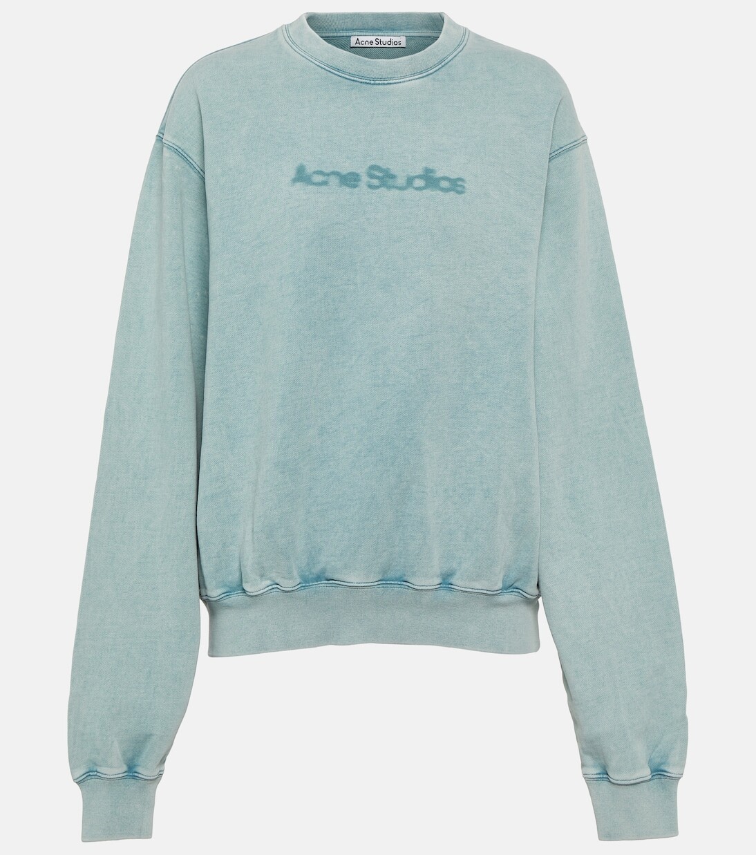 

Толстовка из хлопкового джерси с логотипом Acne Studios, синий