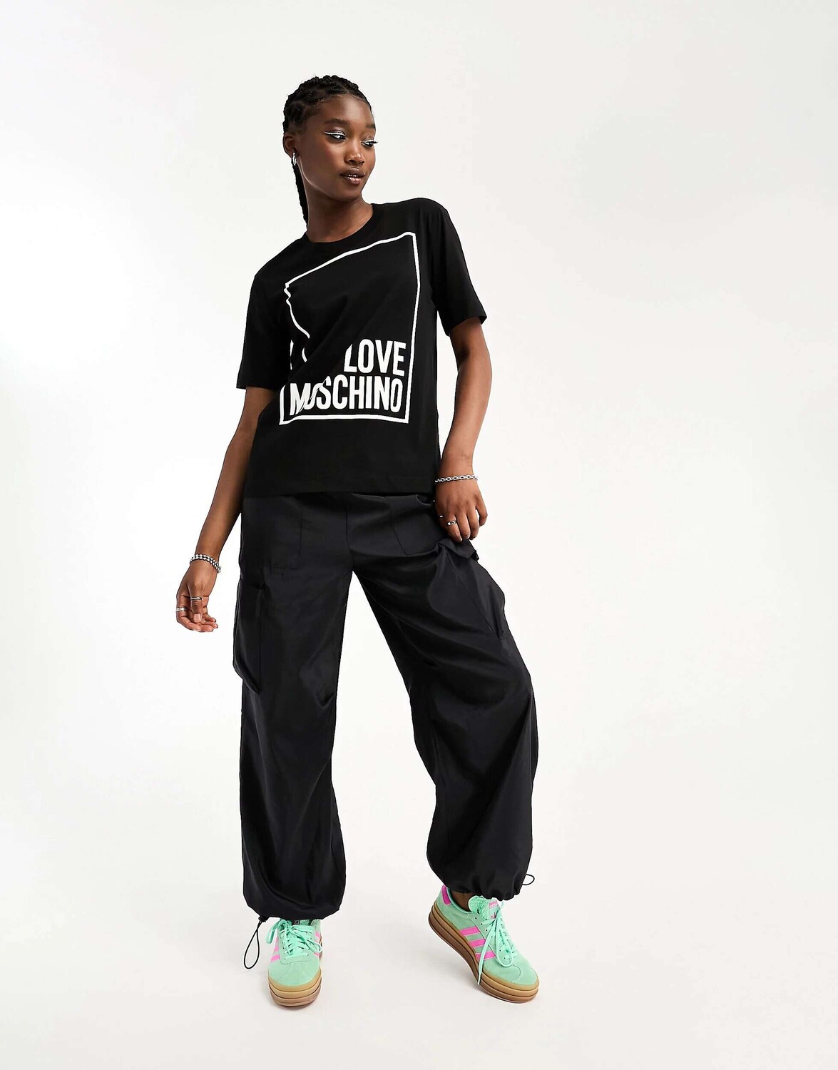 

Черная футболка с логотипом Love Moschino, Черный