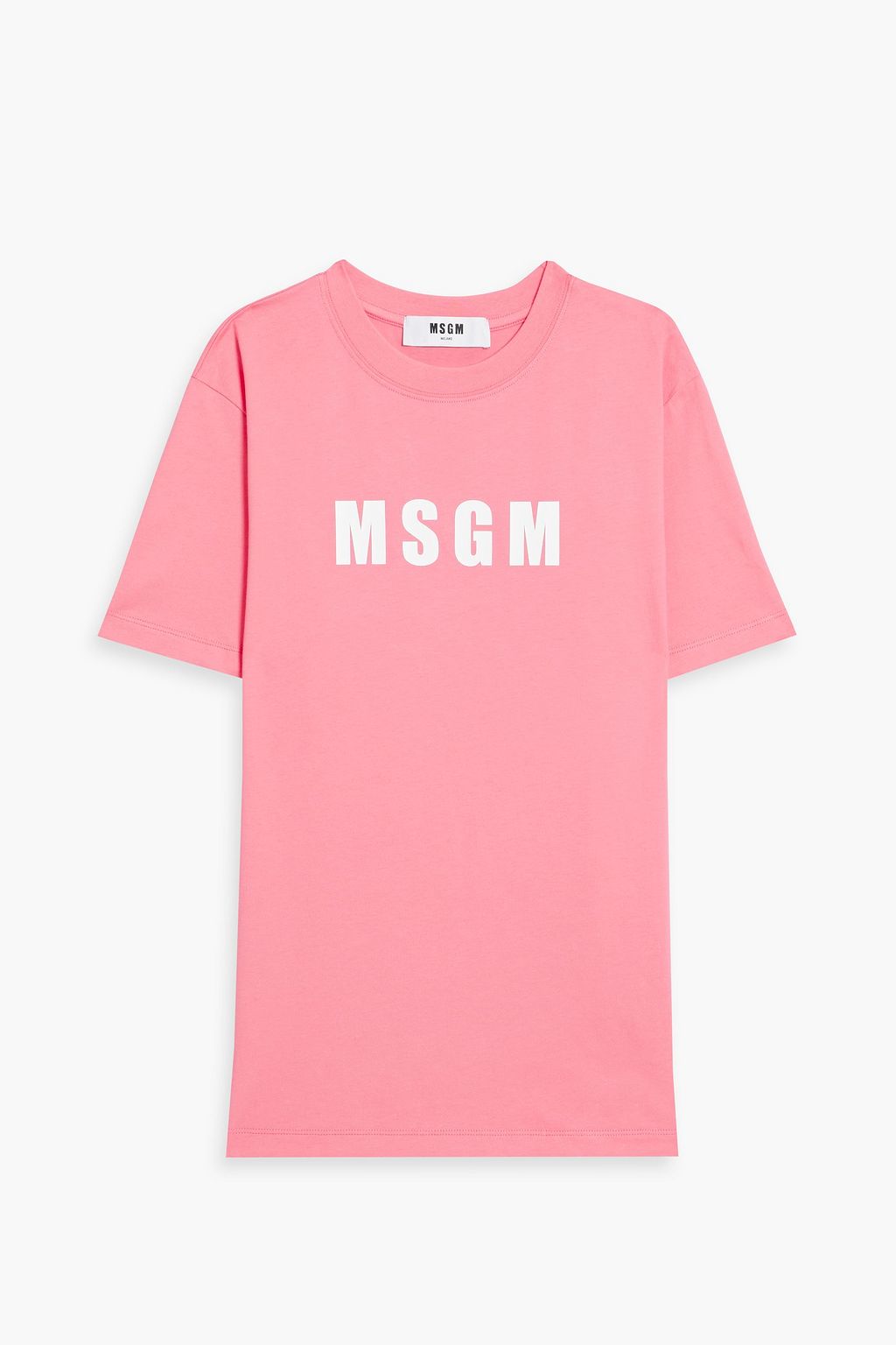 

Футболка из хлопкового джерси с логотипом MSGM, розовый