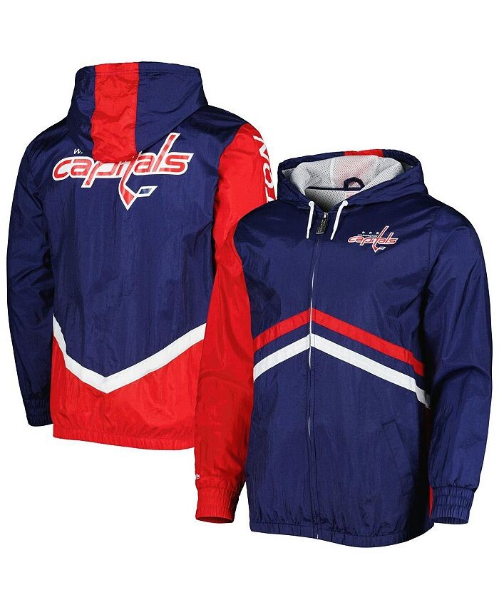 

Мужская темно-синяя ветровка с молнией во всю длину Washington Capitals Undeniable Mitchell & Ness, синий