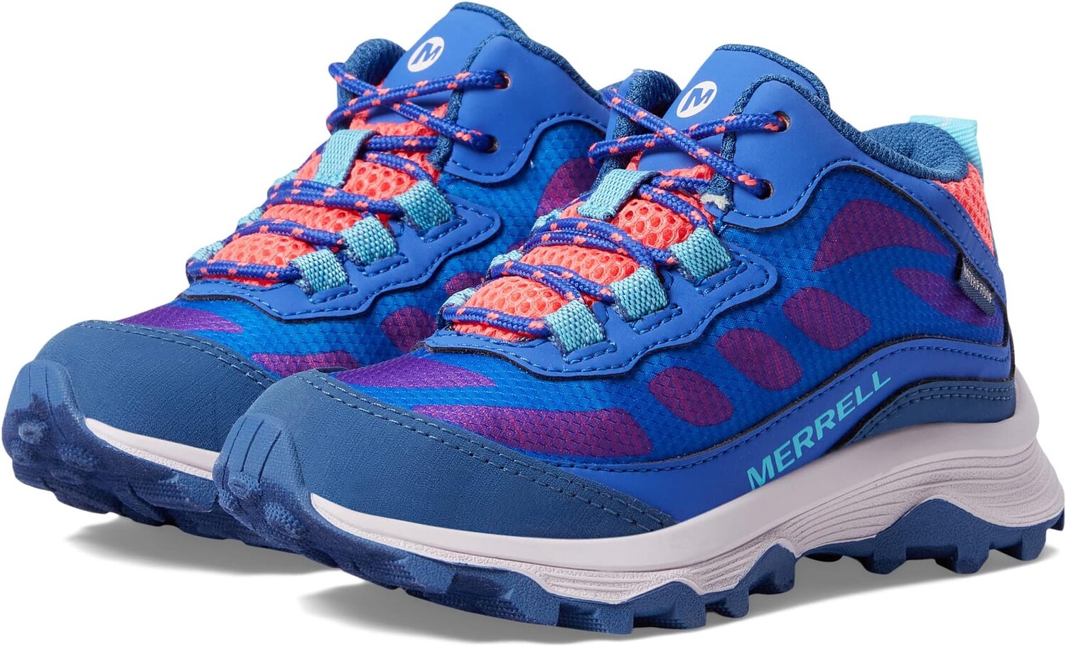 

Кроссовки Moab Speed Mid Waterproof Merrell, цвет Blue/Berry/Turquoise