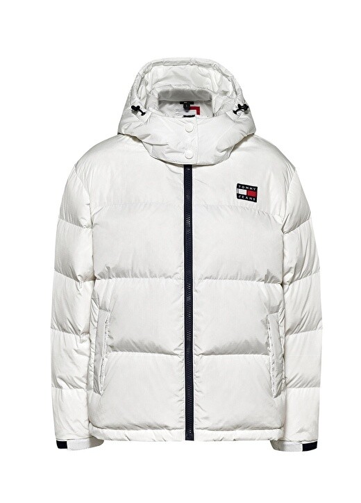 

Белый женский короткий пуховик Tommy Jeans