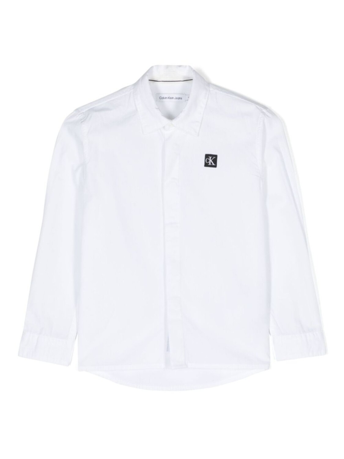 

Рубашка с нашивкой-логотипом Calvin Klein Kids, белый