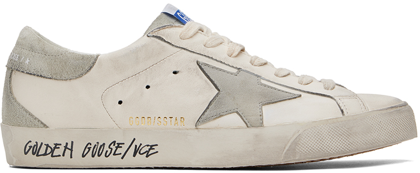 

Бело-серые замшевые кроссовки Super-Star Golden Goose, цвет White/Ice/Grey