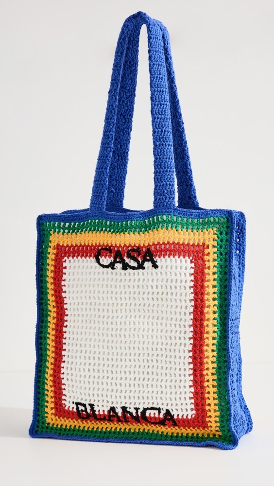 

Сумка-тоут Casablanca Cotton Stripe Crochet, разноцветный