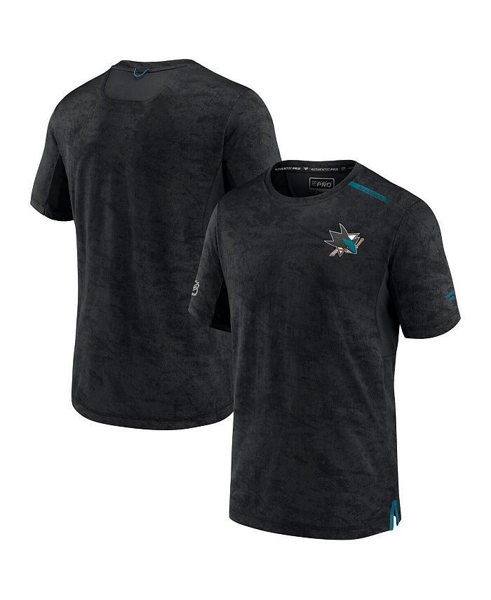 

Мужская черная фирменная камуфляжная футболка премиум-класса San Jose Sharks Authentic Pro Rink Fanatics, черный