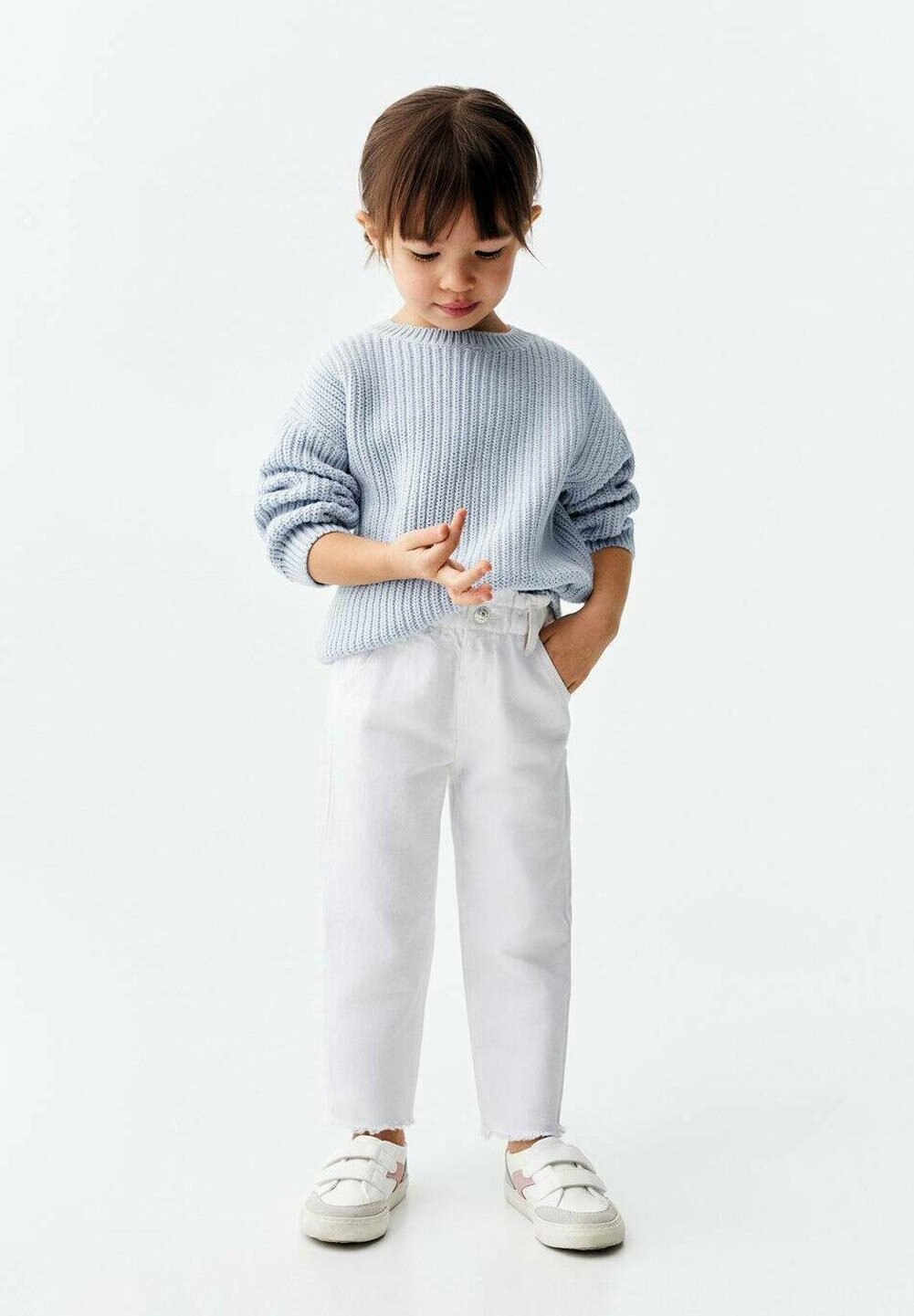

Джинсы приталенного кроя Mango Kids, цвет weiß