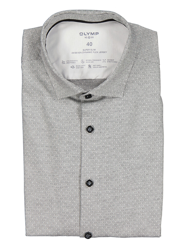 

Рубашка OLYMP 24/7 No 6 six Super Slim fit, серый