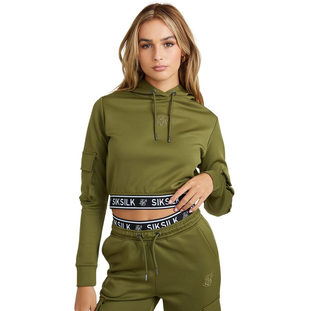 

Худи Siksilk Cargo Pocket Tape, зеленый