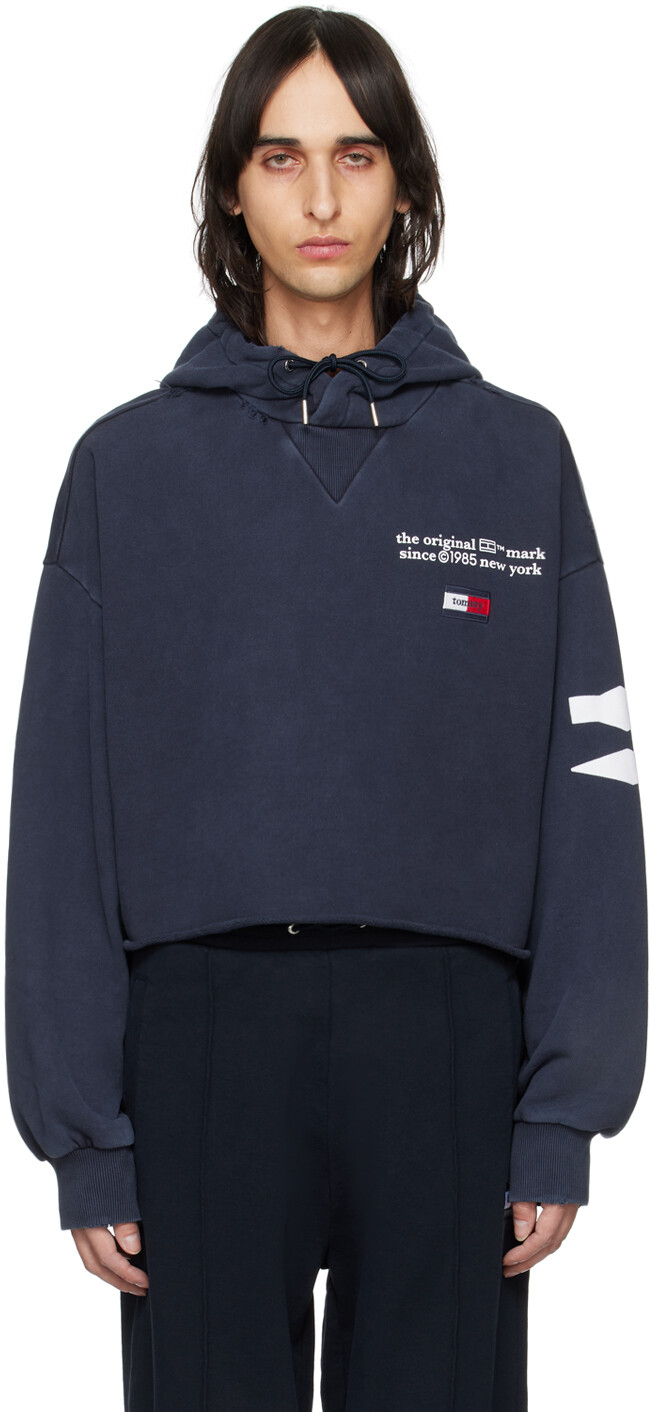 

Темно-синий худи с потертостями Tommy Jeans