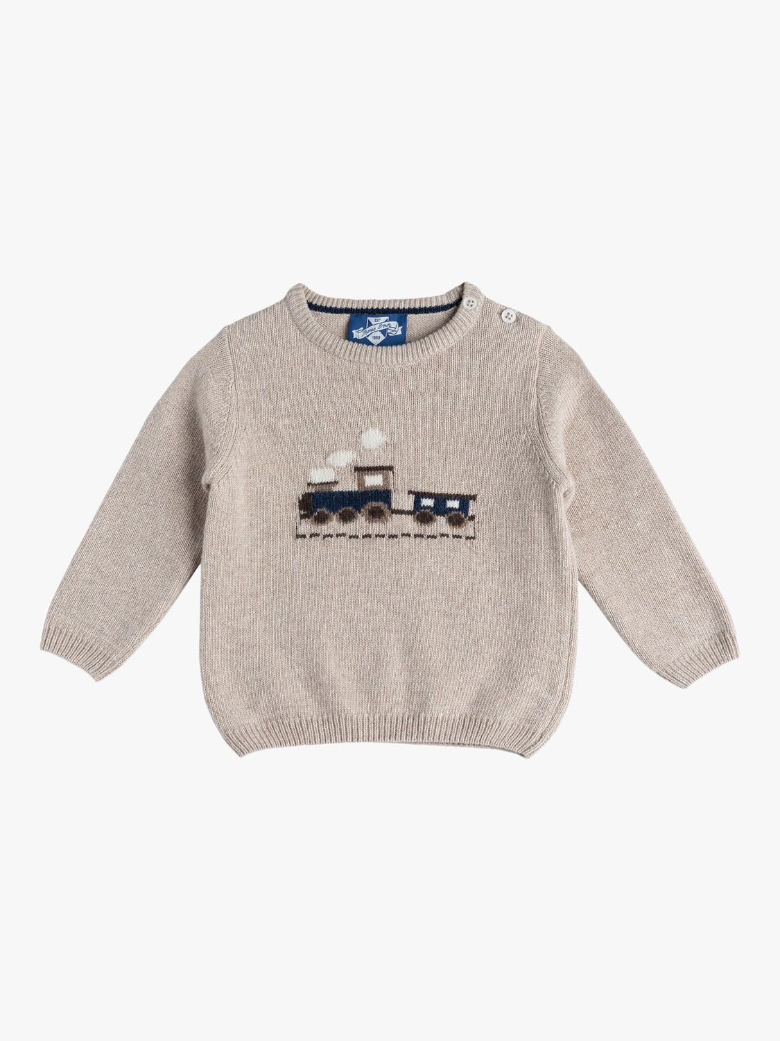 

Джемпер из смеси кашемира Trotters Baby Thomas Train, овсяный