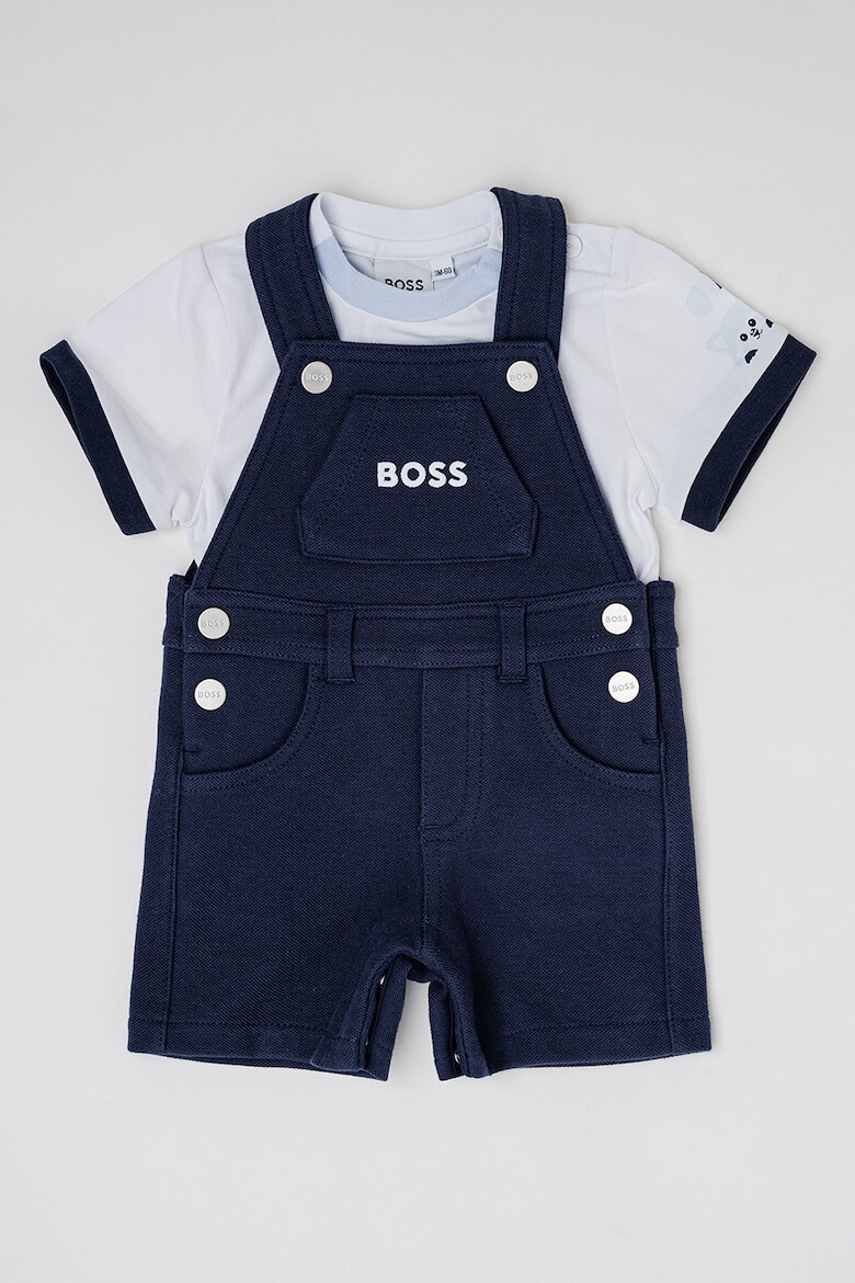 

Футболка с овальным вырезом и комбинезон Boss Kidswear, белый