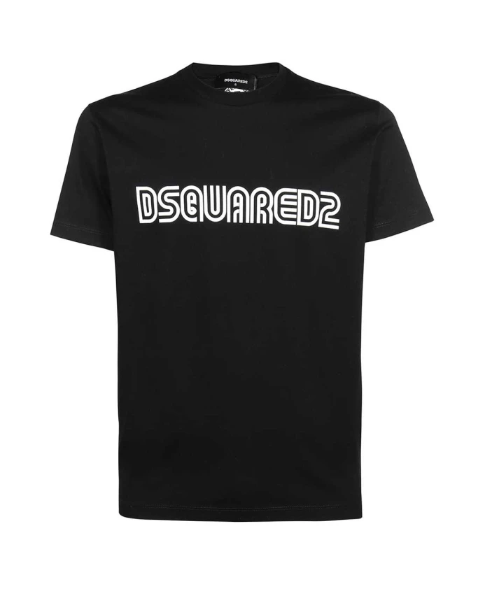 

Футболка с круглым вырезом с принтом Dsquared2, черный