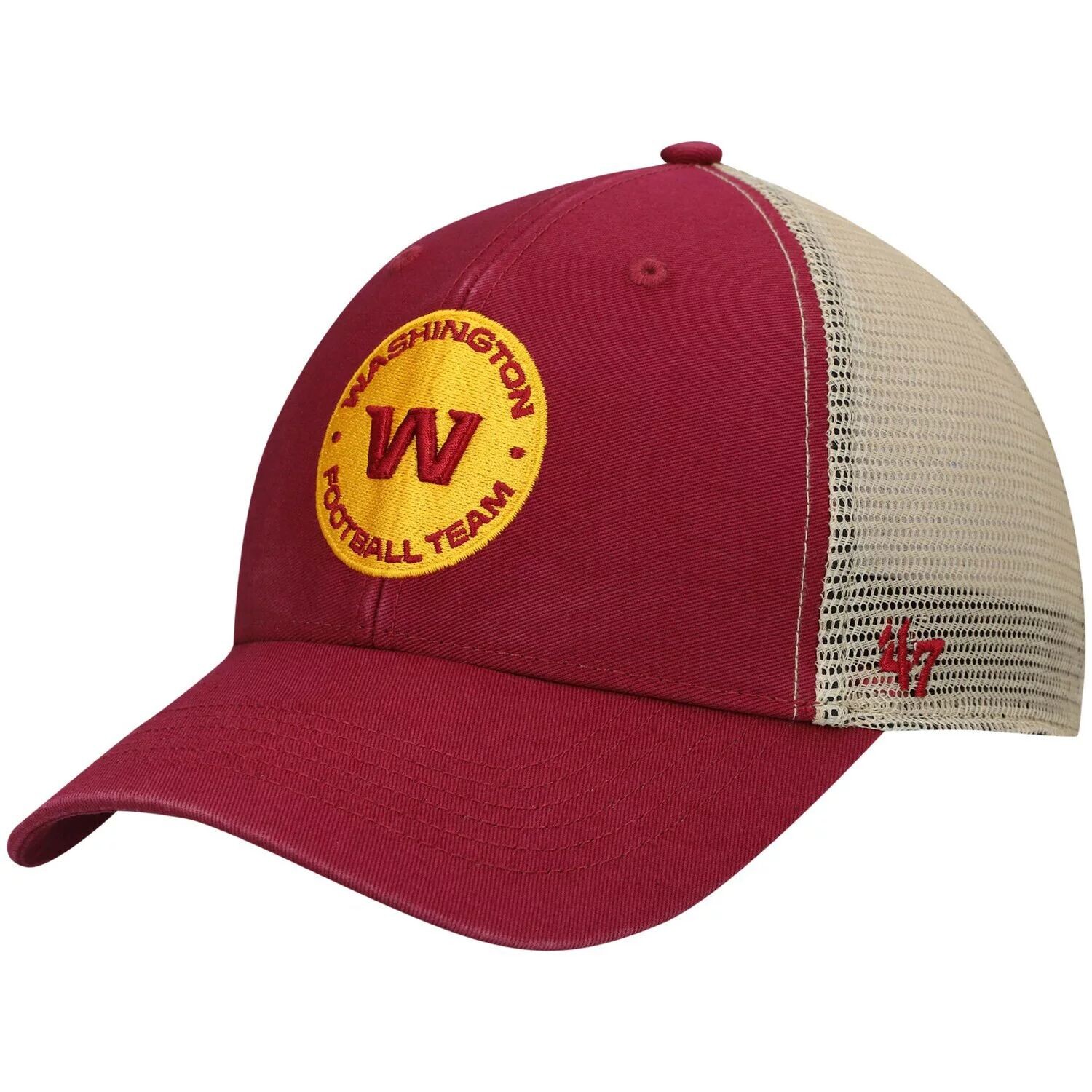 

Мужская бордовая кепка Snapback MVP команды Washington Football Team '47 бордового цвета