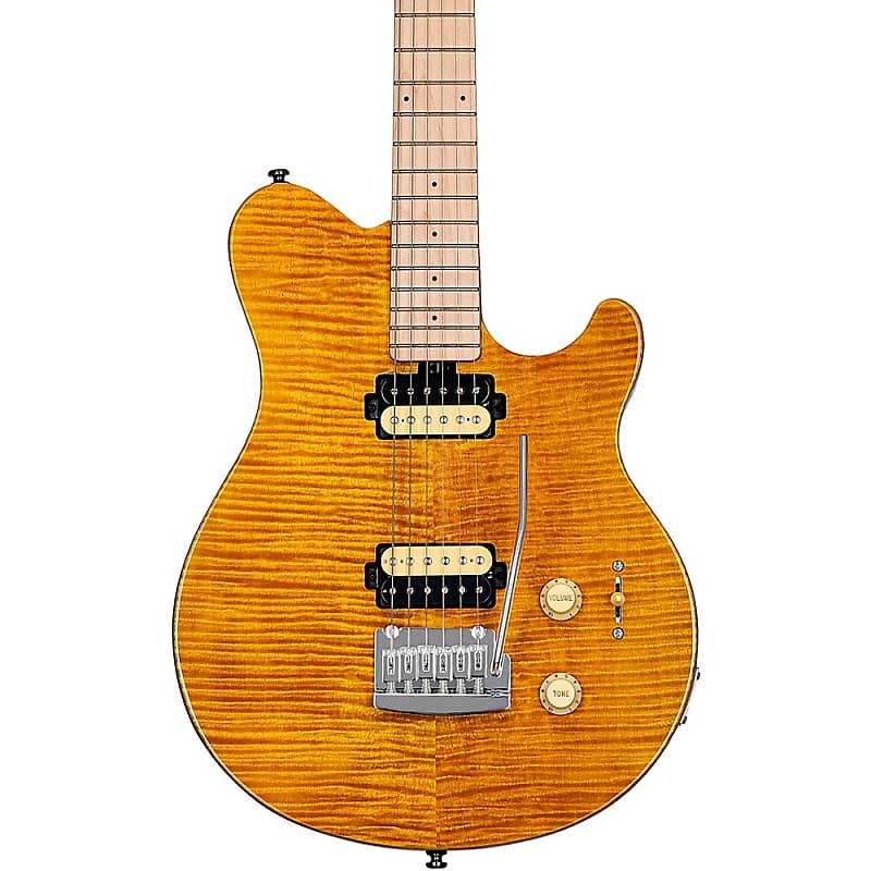 

Электрогитара Sterling by Music Man S.U.B. Axis Flame Maple Top Electric Guitar Transparent Gold