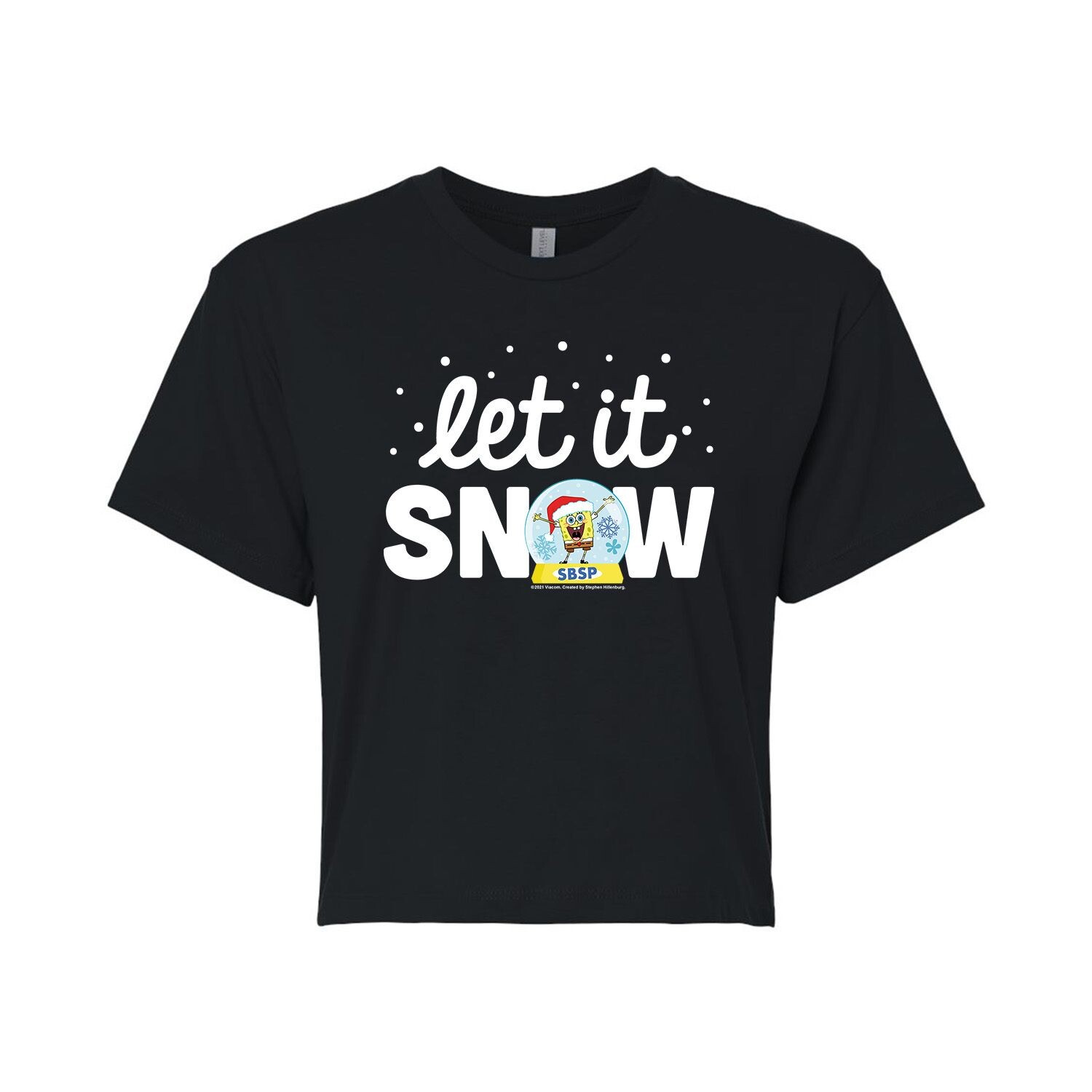 

Укороченная футболка с надписью «Let It Snow» для юниоров «Губка Боб Квадратные Штаны» Licensed Character