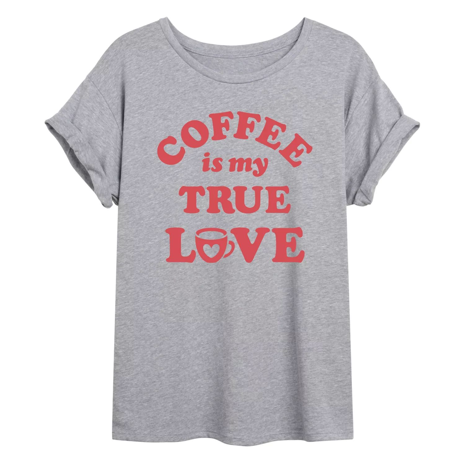 Большая футболка для юниоров «Кофе — моя настоящая любовь» Licensed Character именной кофе большая любовь
