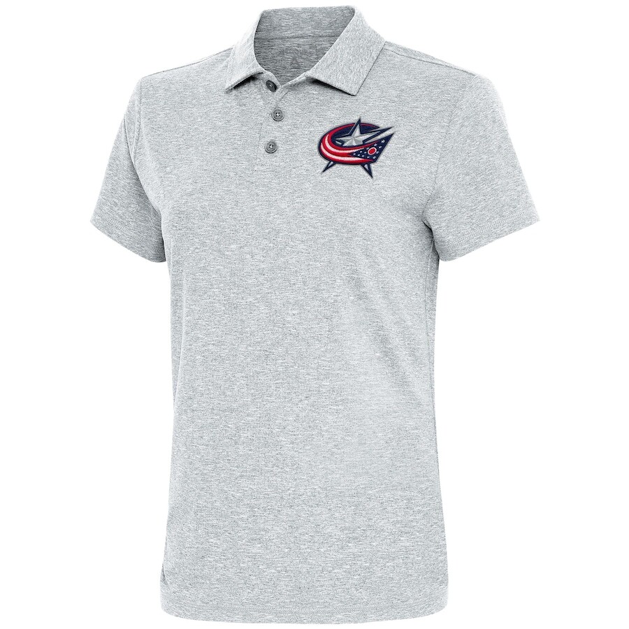 

Поло с коротким рукавом Antigua Columbus Blue Jackets, серый
