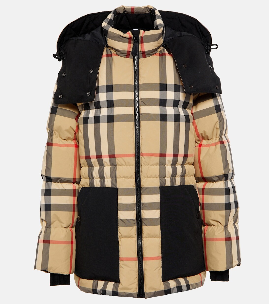 

Пуховик в клетку Archive BURBERRY, бежевый