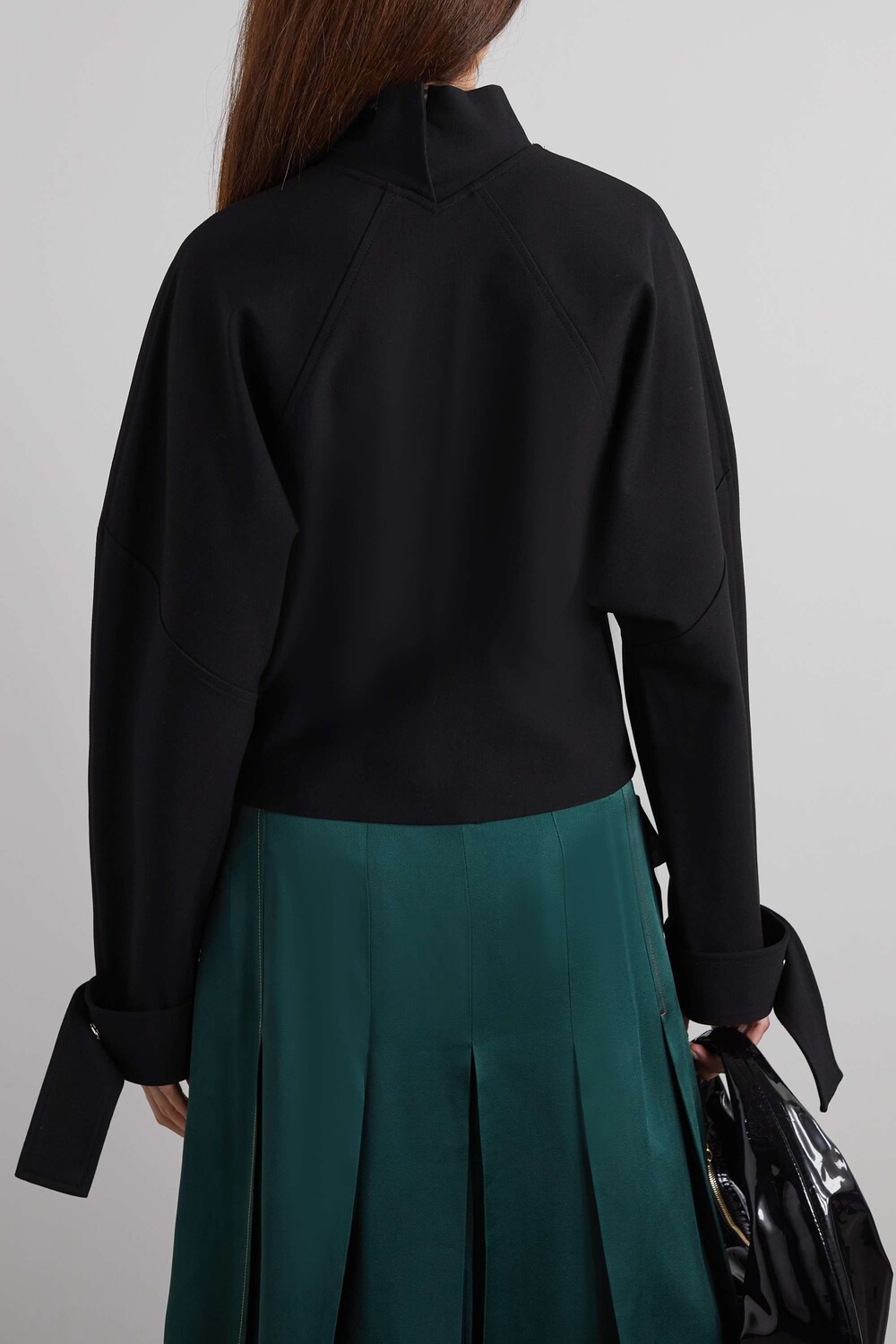 

VICTORIA BECKHAM топ Ponti из эластичного джерси с завязками, черный