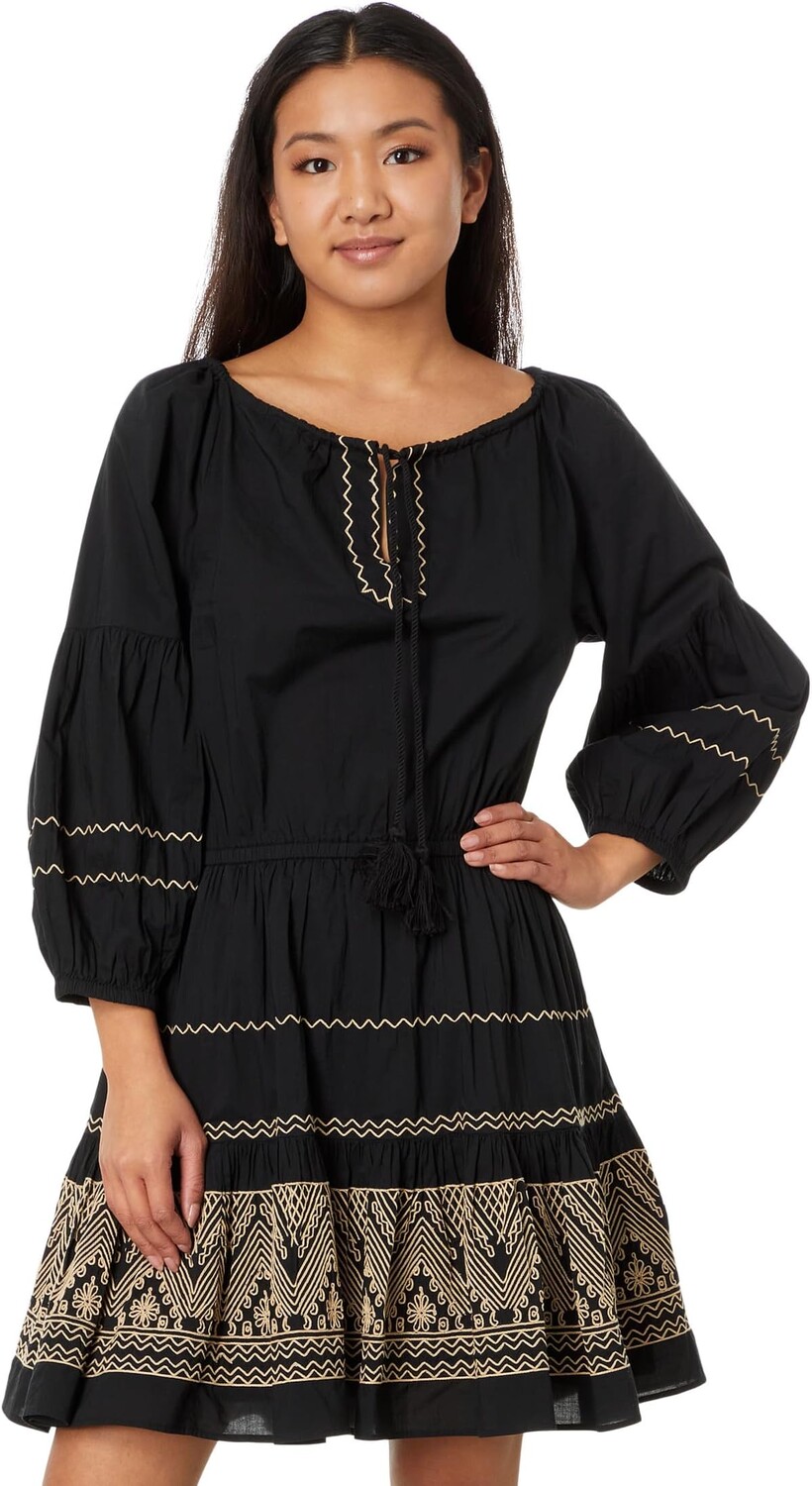 

Платье из хлопковой вуали с вышивкой LAUREN Ralph Lauren, цвет Black/Tan