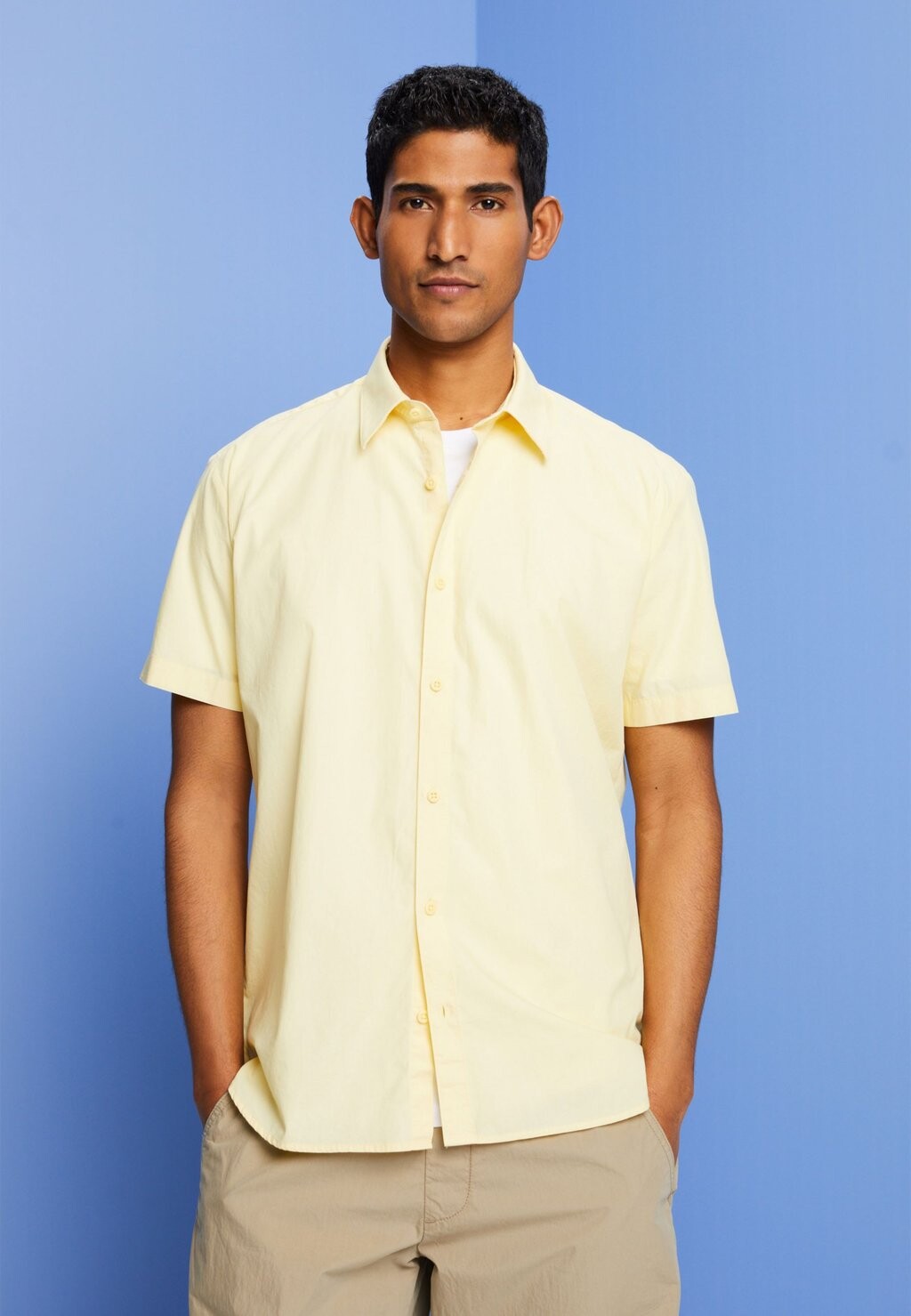 

Классическая рубашка F Sus Poplin Sl Esprit, цвет light yellow
