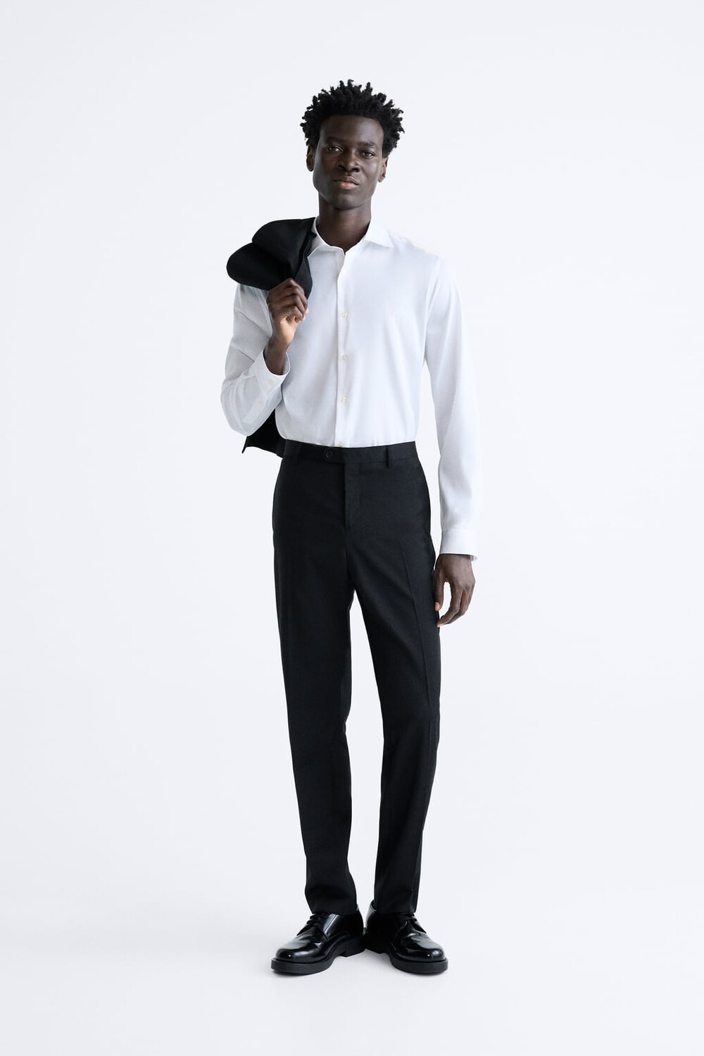 

Рубашка из смешанного лиокелла ZARA, белый