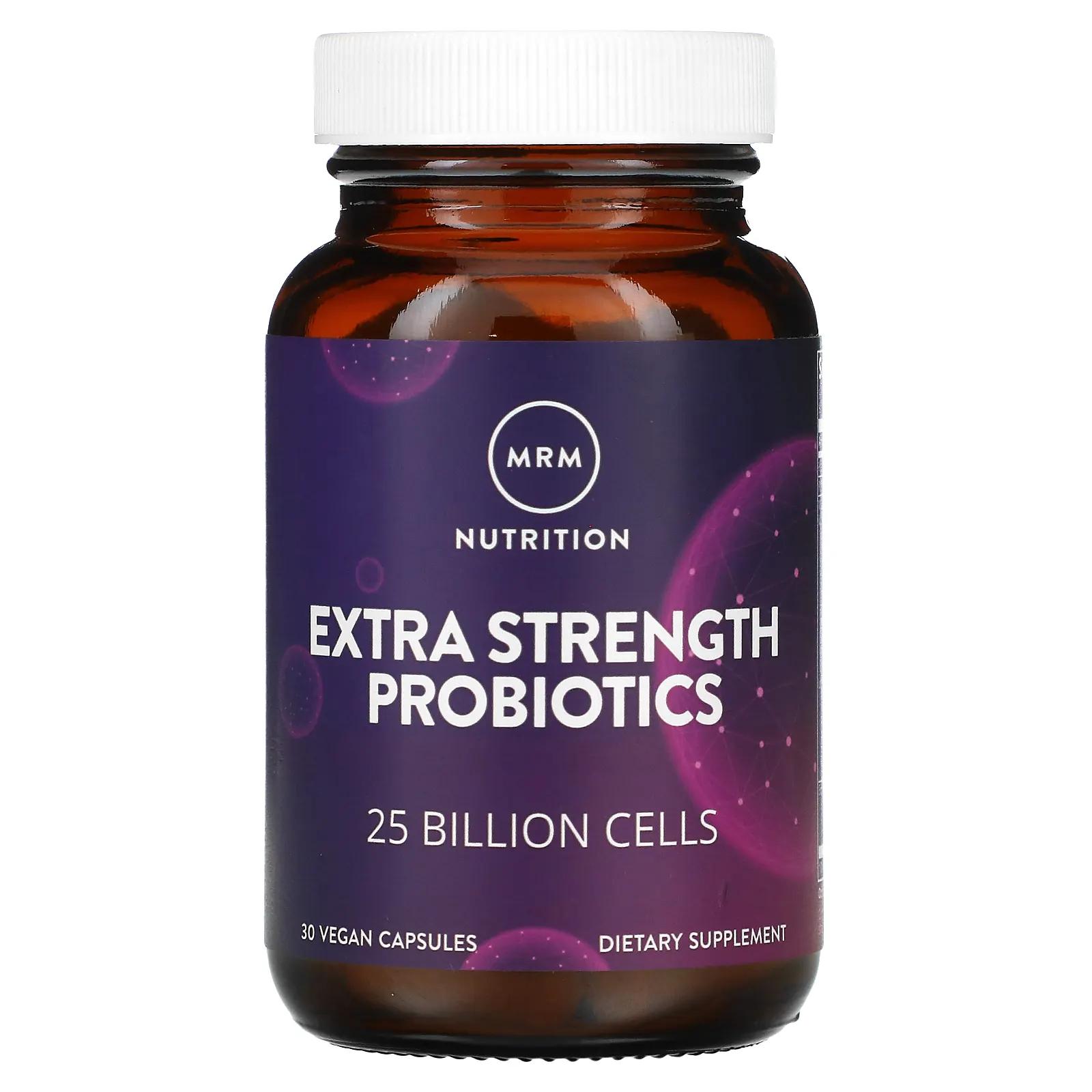 MRM Сильные пробиотики 30 веганских капсул sunbiotics сильные пробиотики с органическими пребиотиками корня якона 30 вегетарианских таблеток