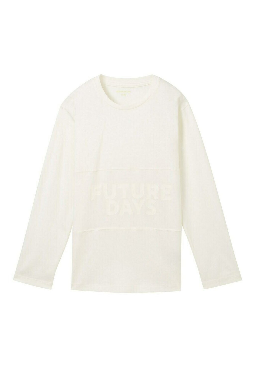 

Рубашка с длинными рукавами MIT TEXTPRINT TOM TAILOR, цвет wool white