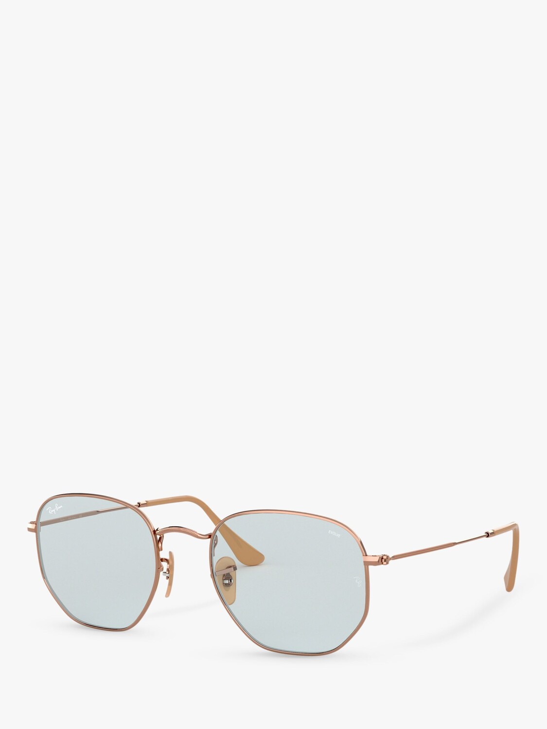 

Солнцезащитные очки Ray-Ban RB3548N, шестигранные, медный/серо-синий