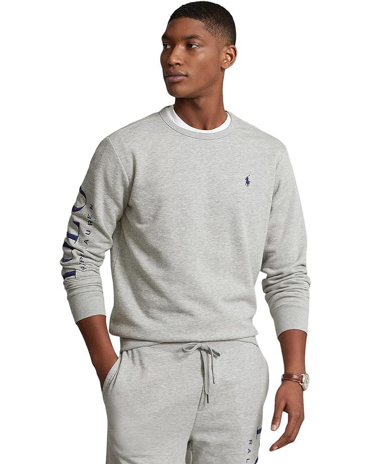 

Толстовка Polo Ralph Lauren Logo-Embroidered Fleece, цвет Grey/Dark Blue