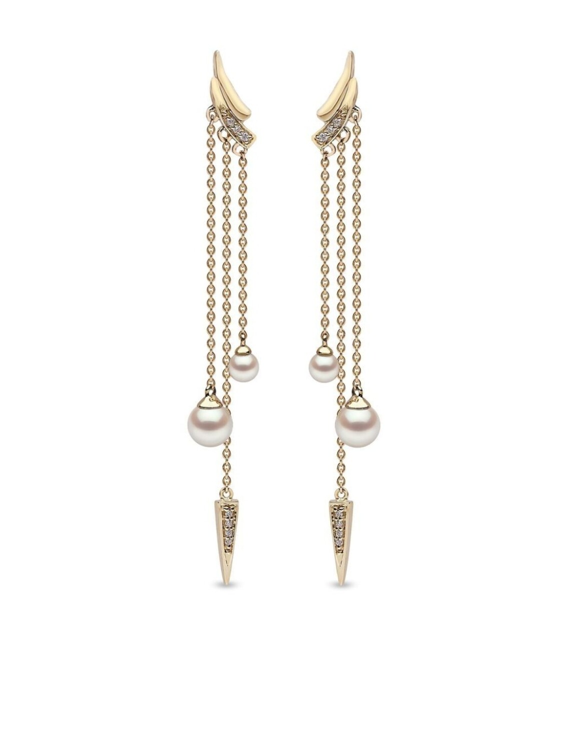 

Серьги Trend из желтого золота с жемчугом и бриллиантами Yoko London, золотой
