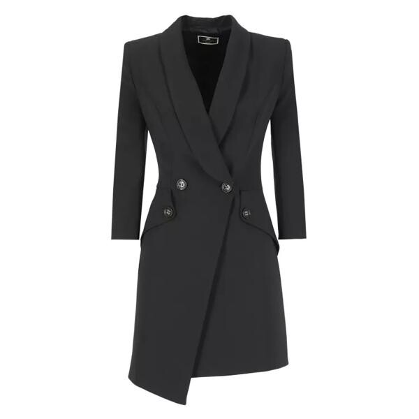 

Платье crepe stretch doublebreasted dress Elisabetta Franchi, черный