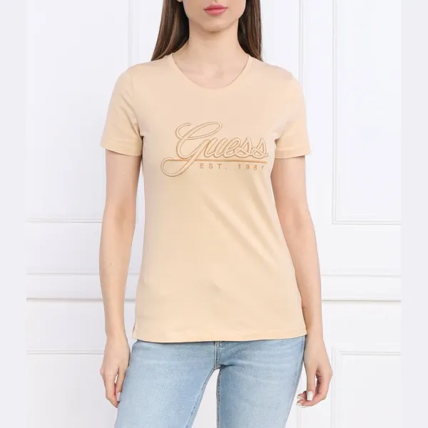 

Футболка стандартного кроя Guess, бежевый