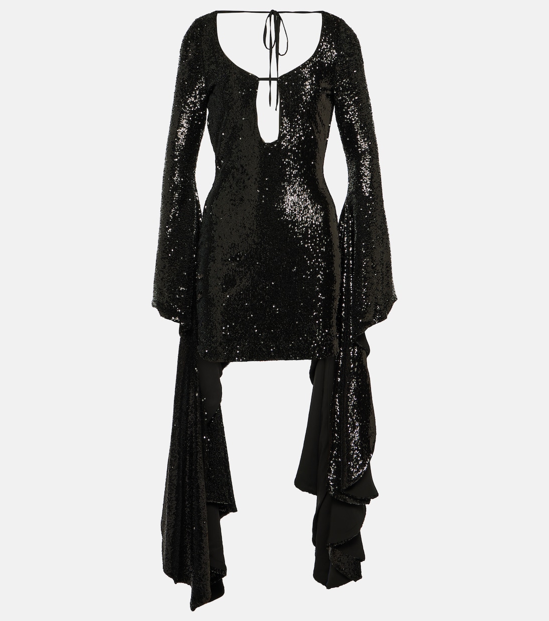 Мини-платье с пайетками Giuseppe Di Morabito, черный
