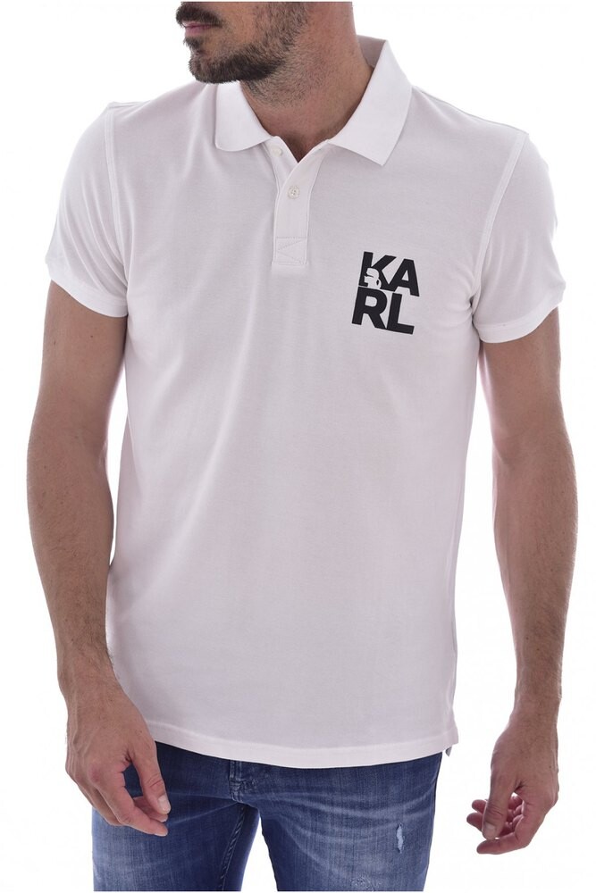 

Поло с коротким рукавом Karl Lagerfeld KL22MPL01, белый