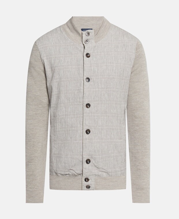 

Шерстяной кардиган Hackett London, цвет Greige