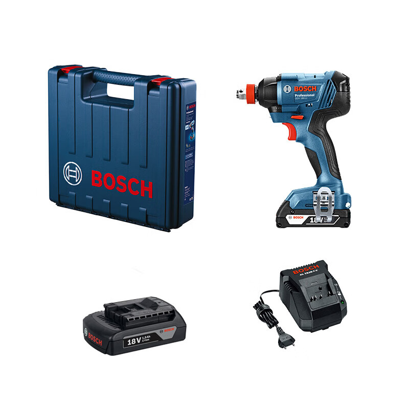 Отвертка с литиевым аккумулятором Bosch GDX 180-LI, один аккумулятор и один заряд (2,0 Ач)