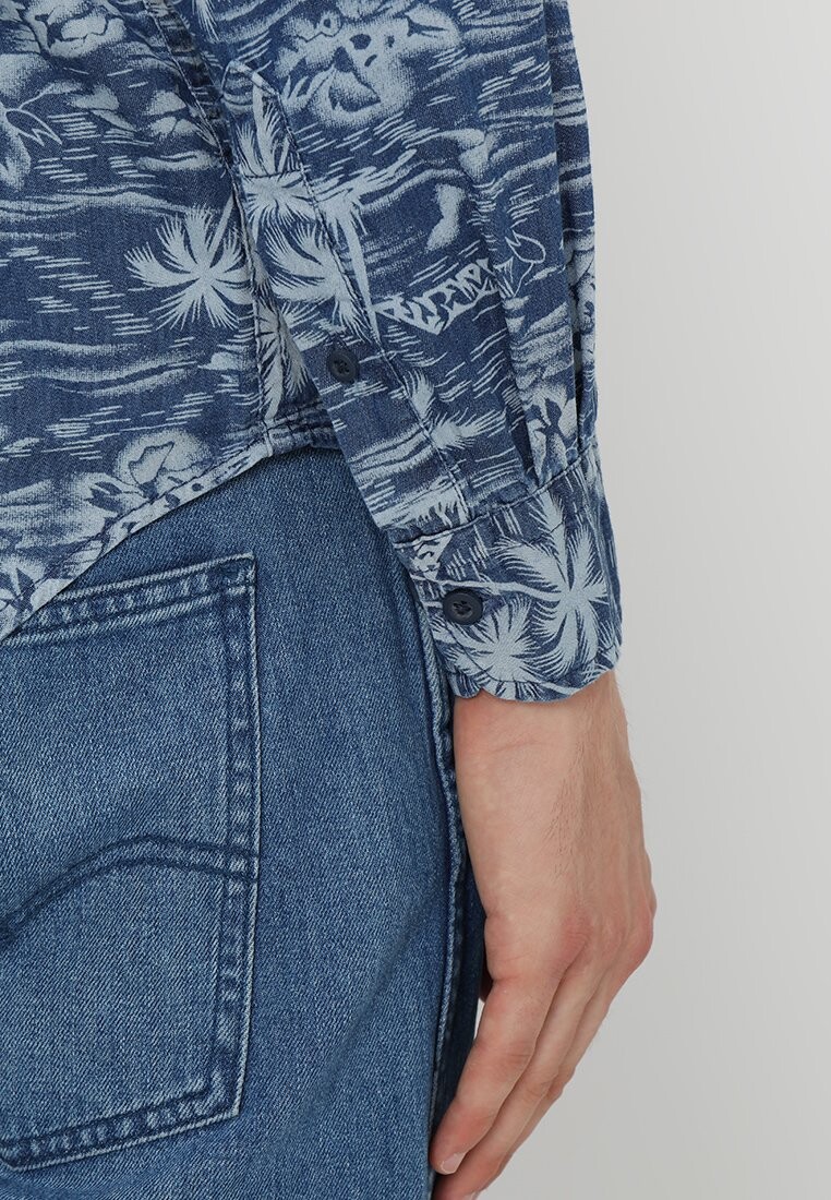 

Рубашка Printed Palm Urban Classics, синий