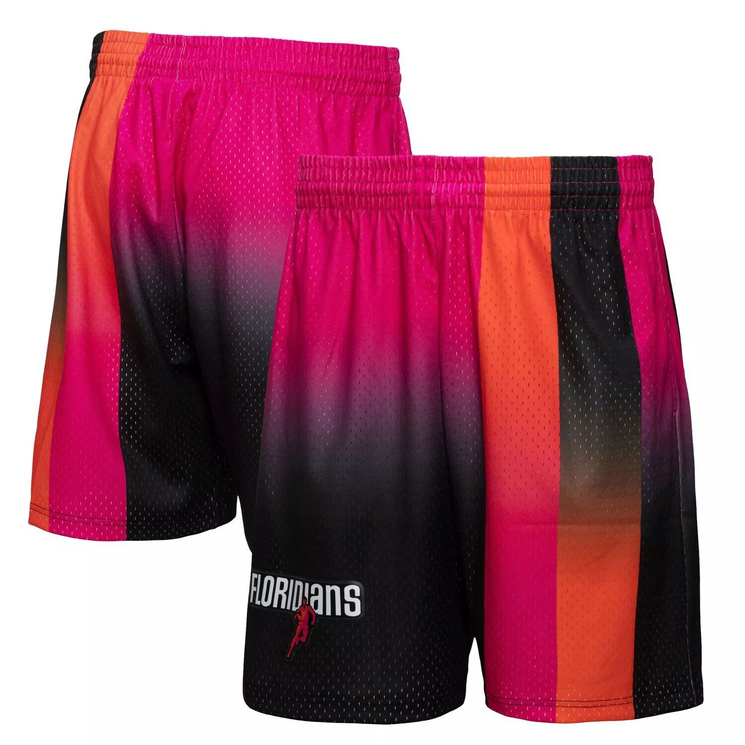 

Мужские шорты Mitchell & Ness Pink/Black Miami Heat 2005/06 Hardwood Classics Fadeaway Reload 3.0 Swingman